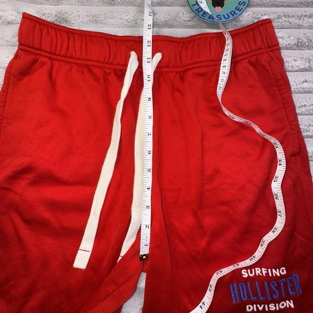 Hollister Shorts Mens‎ Medium Surfing Division Red Lifeguard Varsity Letters